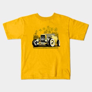 Classic 30's Hot Rod Yellow version Kids T-Shirt